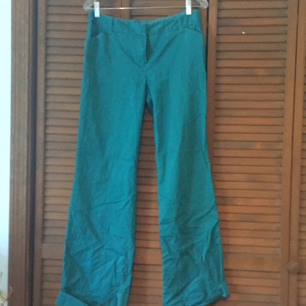 Teal boot cut pants